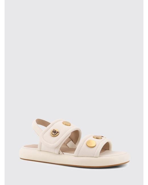Pinko Natural Fiona Leather Sandals