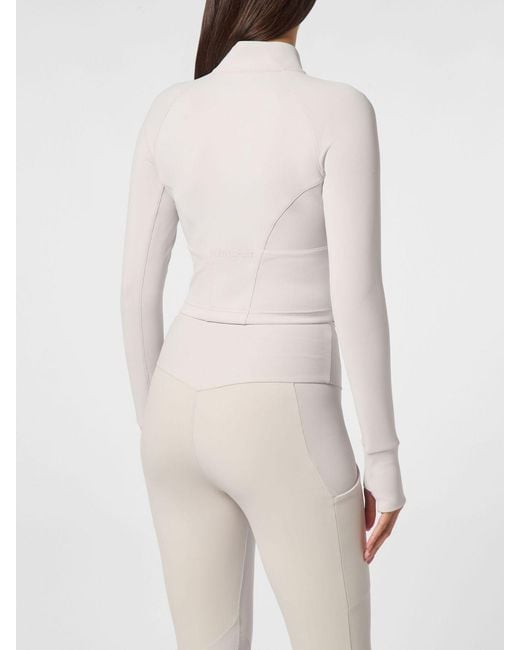 Philipp Plein White Long-Sleeve Slim Fit Sports Top