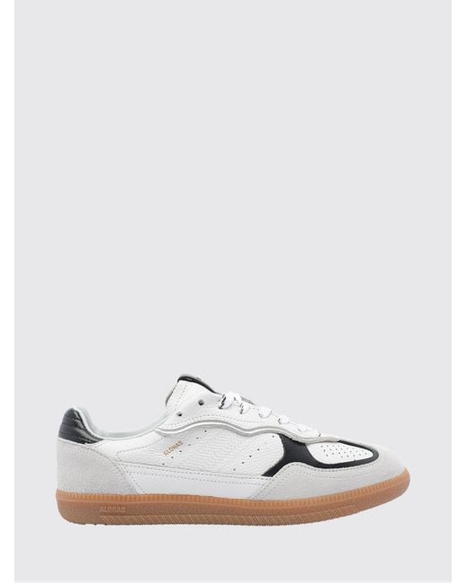 Alohas White Tb.490 Grained Leather And Suede Sneakers