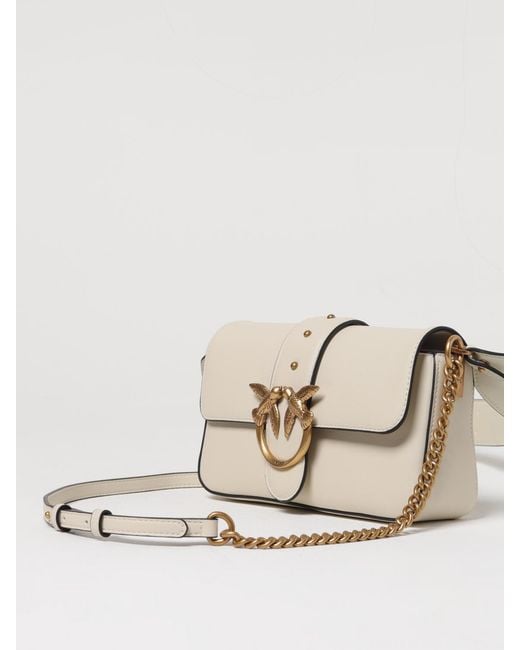 Borsa Love One di Pinko in Natural