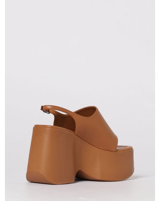 Vic Matié Brown Vic MatiÉ Leather Wedge Sandals
