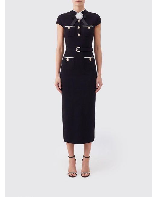 Self-Portrait Blue Sheath Midi Dress