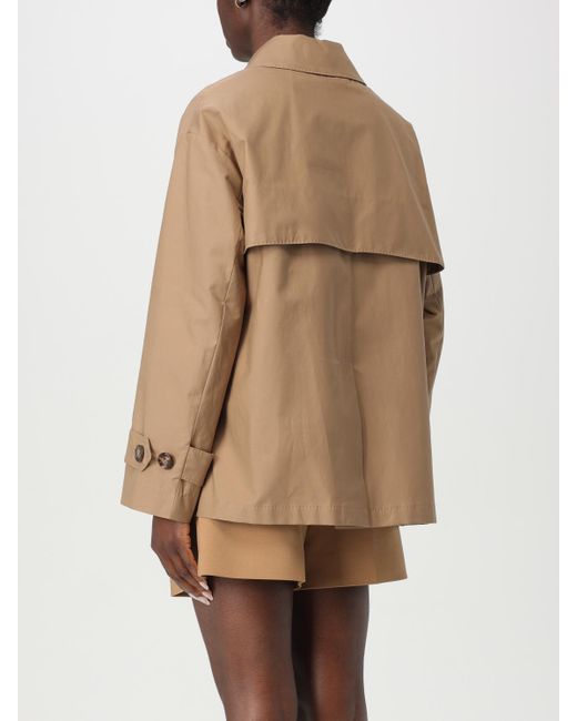 Max Mara Natural Cotton Blend Trench Coat