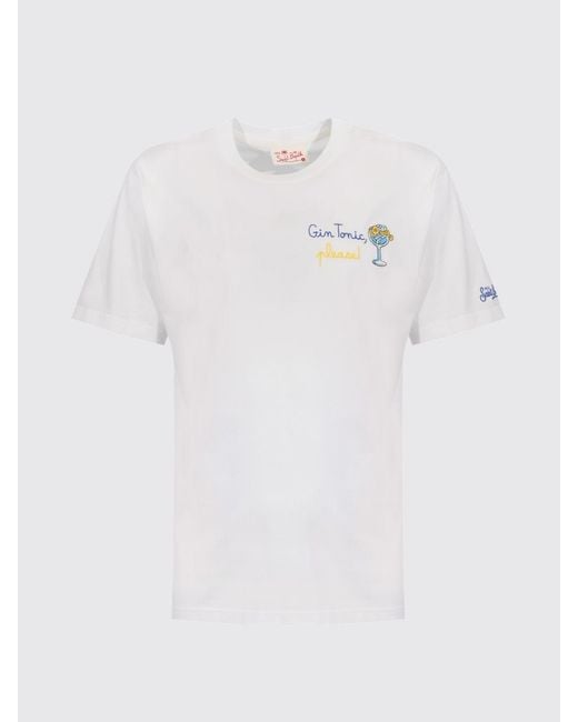 Mc2 Saint Barth White Cotton Crew Neck T-Shirt for men