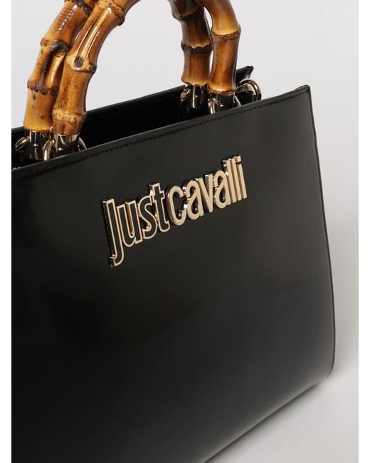 Just Cavalli Black Brushed Faux Leather Bag