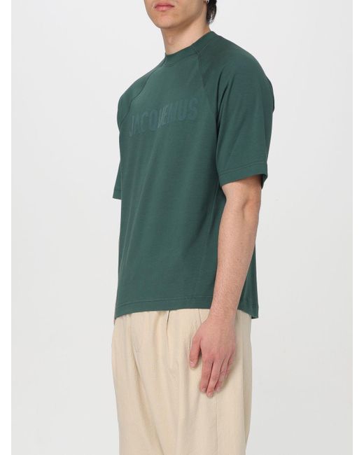 T-shirt in cotone di Jacquemus in Green da Uomo
