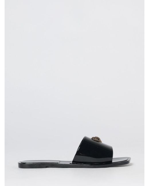 Kurt Geiger White Maddison Pvc Slide Sandals With Square Toe