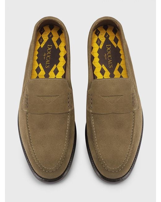Doucal's Multicolor Suede Loafers for men