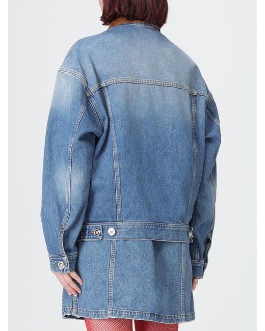 Versace Blue Denim Jacket With Logo