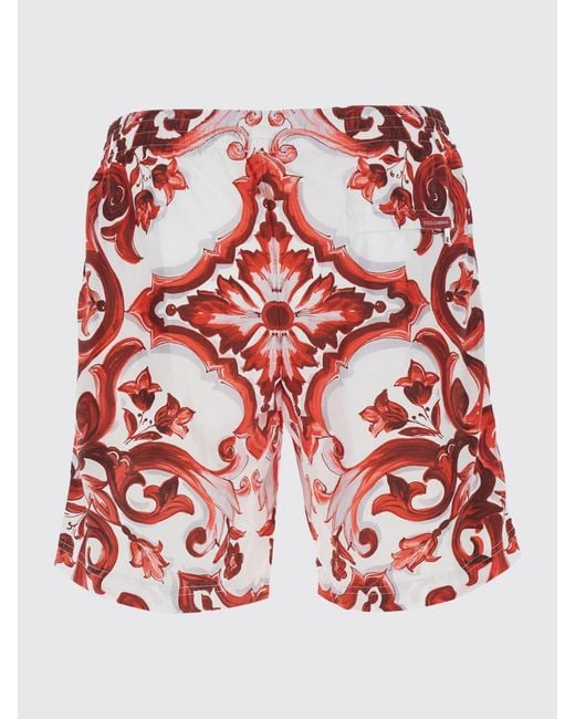Dolce & Gabbana Red Dolce &Amp Gabbana Swimsuit for men