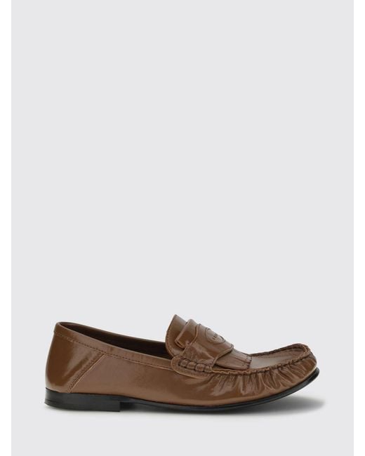 Marni Brown Fringed Loafers