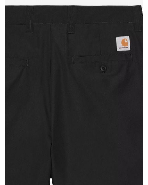 Carhartt Black Cotton Blend Chino Shorts for men