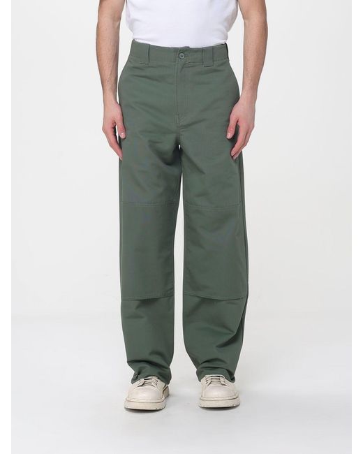 KENZO Green Cotton Wide-Leg Trousers for men