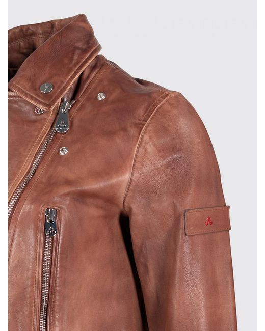Peuterey Brown Leather Jacket