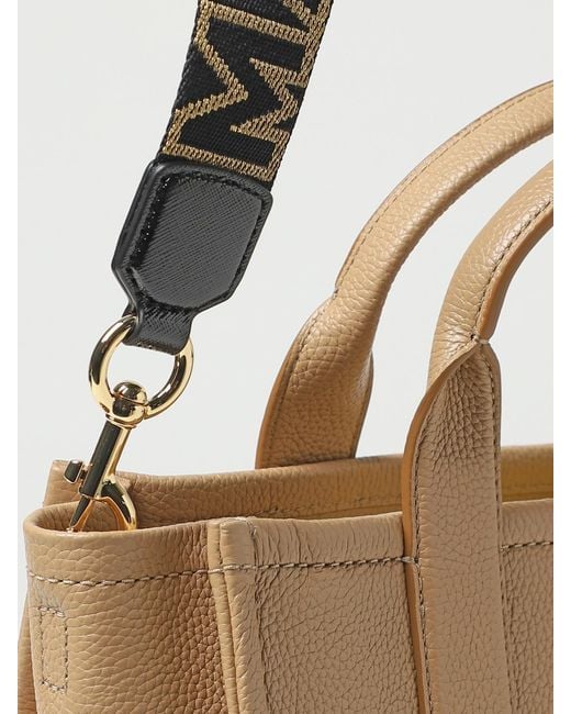 Marc Jacobs Natural Jacquard Logo Fabric Shoulder Bag