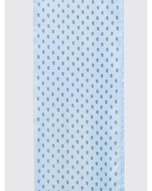 Tom Ford Blue Silk Bandeau With Micro Paisley Print for men
