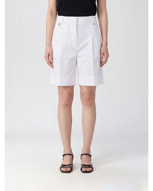 Liu Jo White Cotton Blend Shorts