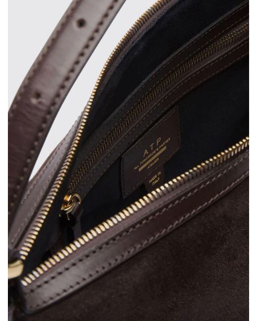 Atp Atelier Black Castellare Suede Shoulder Bag