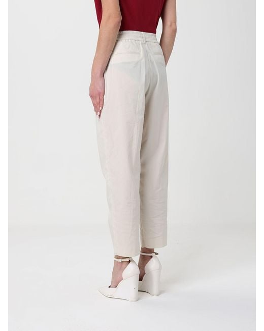 PT Torino White Classic Cotton Blend Trousers