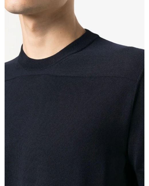 Jil Sander Blue Virgin Wool Sweater for men