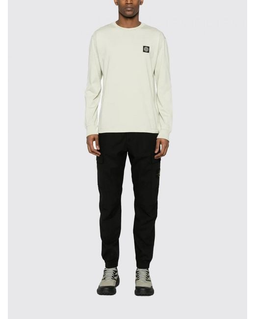 Stone Island Black Cargo Pants for men