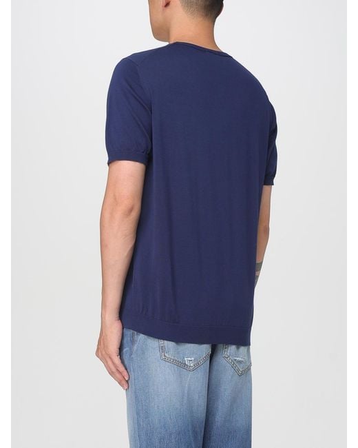 Drumohr Blue Cotton T-Shirt for men