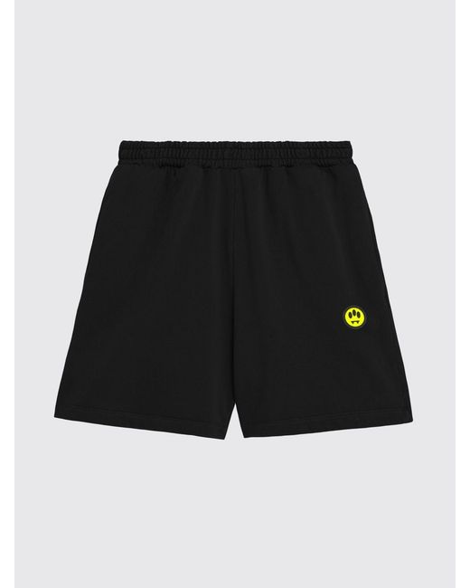 Barrow Black Cotton Sport Shorts