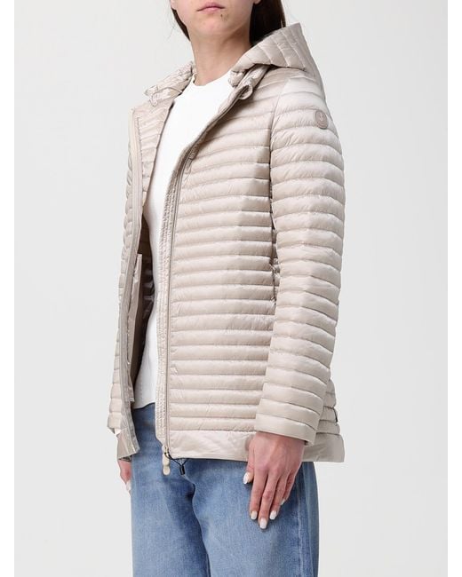 Save The Duck Natural Alima Hooded Nylon Puffer Jacket