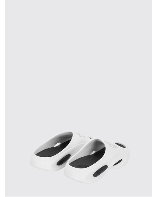 Philipp Plein White Rubber Slide Sandals With Printed Logo for men