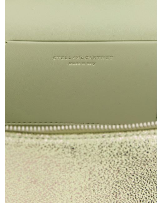 Stella McCartney Green Falabella Vanity Laminated Synthetic Suede Bag