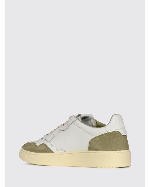 Autry White Medalist Low Two-Tone Calfskin And Suede Trainers for men