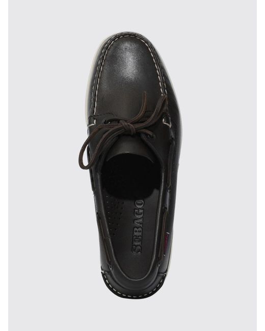 Sebago White Leather Docksides Boat Loafers for men
