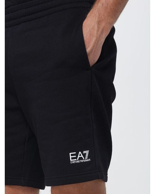EA7 Black Shorts for men