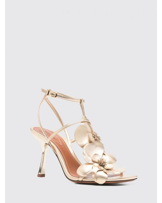 Zimmermann Natural Orchid Laminated Leather Sandals