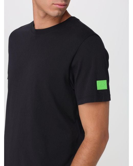 Sun 68 Black T-Shirt for men