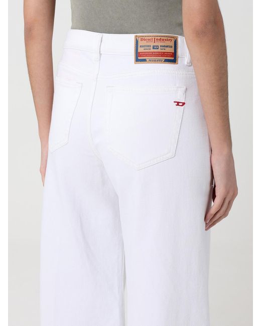 DIESEL White D-Akemi Flare Leg Stretch Jeans
