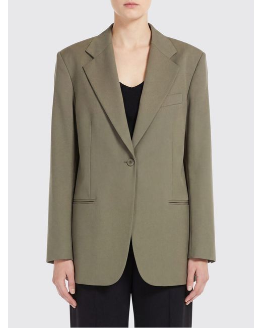 FEDERICA TOSI Natural Single Breasted Tencel Blazer
