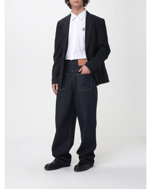 Moschino Couture Blue Wide-Leg Jeans for men