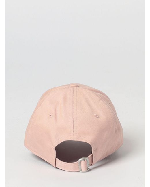 KTZ Pink 9Twenty New York Yankees Mlb Mini Logo Cotton Cap With Embroidered Logo