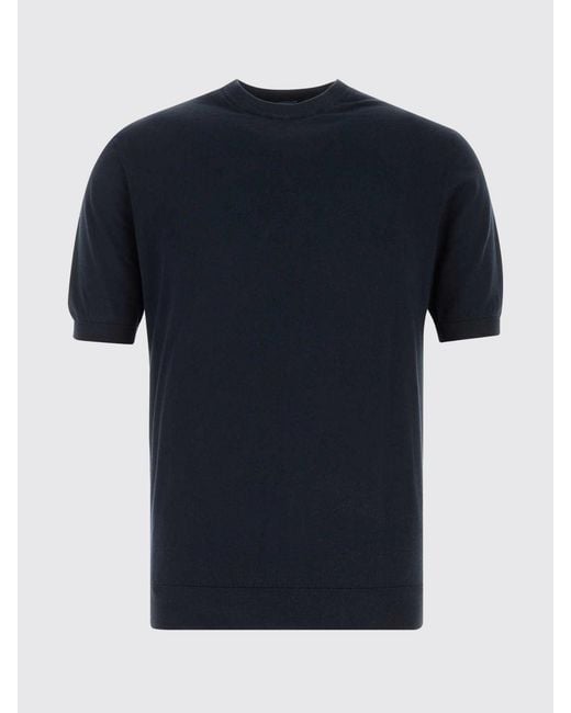 Pull Basique À Col Rond En Coton Fedeli pour homme en coloris Blue