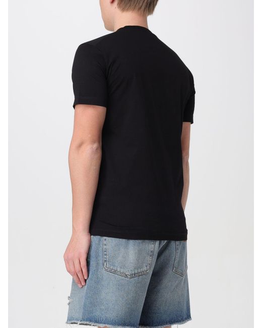 T-shirt Icon in cotone di DSquared² in Black da Uomo