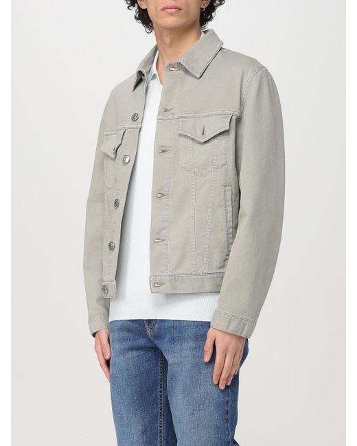 Brunello Cucinelli Gray Denim Jacket Classic Style for men