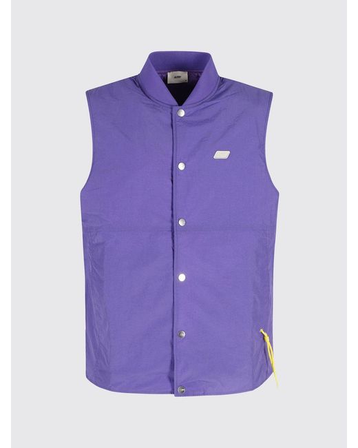 Autry Purple Nylon Bomber Vest With Logo