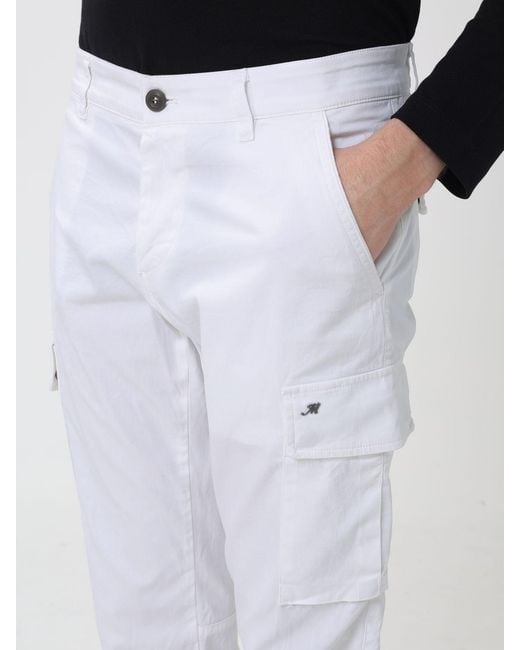 Mason's Black Stretch Cotton Cargo Trousers for men