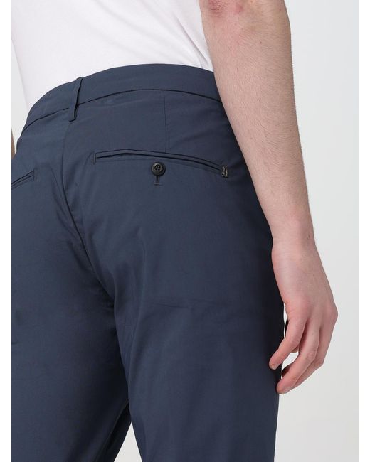 Dondup Blue Stretch Cotton Trousers for men