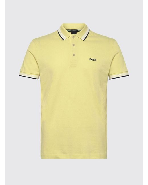 Boss Yellow Basic Cotton Polo Shirt for men