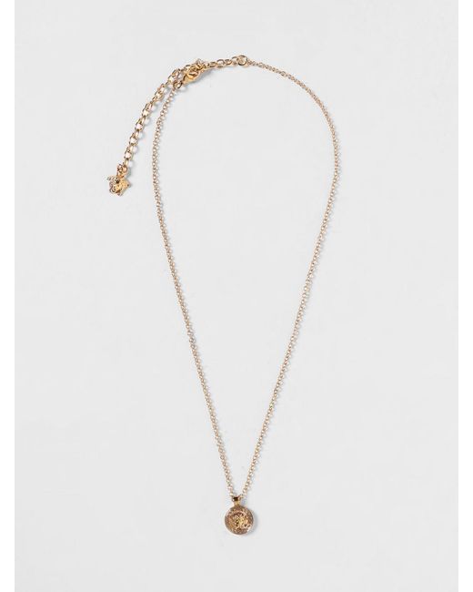 Versace White Messingkette Mit Medusa-Anhänger