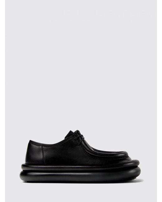 Camper Black Aqua Polished Leather Derby Shoes for men
