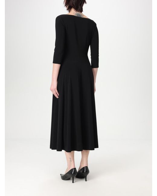 Norma Kamali Black Aline Midi Dress 34 Sleeves