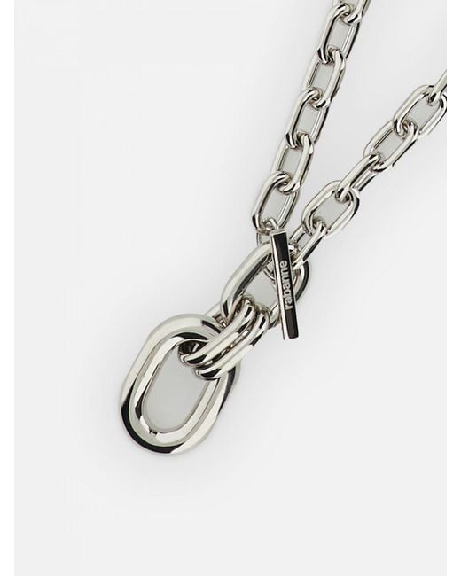 Rabanne White Xl Link Aluminum Necklace